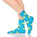 KONY 5 Pack Women's Cute Animal Socks Cotton Cat Dog Duck Patterned Novelty Fun Crew Socks Gift Size 6-9 (Ducks)