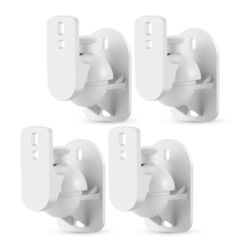 Support mural haut-parleur satellite orientable et inclinable blanc TNP