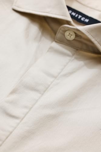 Image of SNITCH Men's Casual Shirt | Slim Fit Full Sleeve Classic Collar Solid Pattern | Premium Cotton Blend & Breathable Fabric for Everyday & Semi-Formal Wear