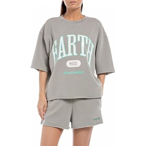 REPLAY Adult W3044 Earth Made Sweatshirt, Nepaly Grey Cover