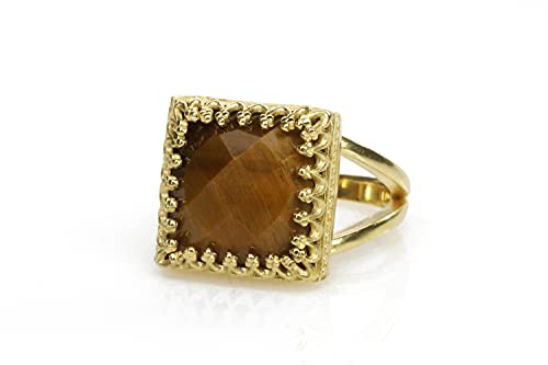 Bague Oeil de Tigre en Or 14k pour sublimer votre style