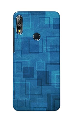 Image of Printed Hard Back Cover Case for Asus Zenfone Max Pro (M2) (6.26 inch) | Zenfone Max Pro M2 Back Cover (Plain Azure Blue) -1302