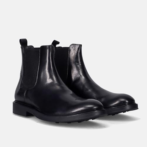SANGIORGIO Bottines beatles homme cuir noir – 8106 Aiguille noire – Taille - Les Beatles, Paul McCartney, John Lennon, RIngo Starr, George Harrison SANGIORGIO Bottines beatles homme cuir noir - 8106 Aiguille noire - Taille – Image 3