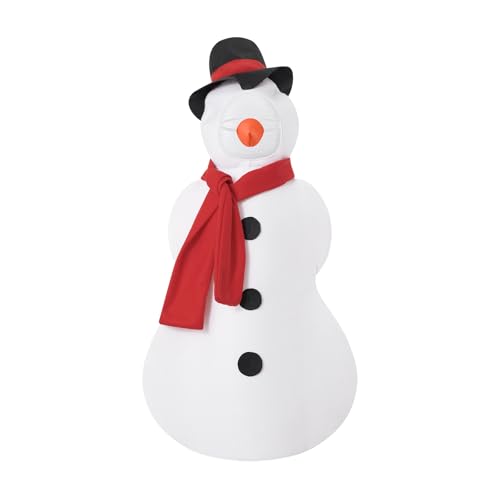 FeMereina Disfraz de muñeco de nieve para niños, sin mangas, con nariz falsa y bufanda, 3 piezas de trajes de Navidad (blanco, 4-5T)