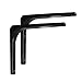 2 Wsporniki W Kształcie Litery L, Półki Metalowe Węzłowe, Wsporniki Meblowe, Stosowane Na Towarowe Akcesoria Meblowe (Color : Schwarz, Size : 12.5cm)