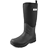 Savage Island Tall Neoprene Lined All-Weather Wellington Boots - Waterproof Wellies - Black, UK 9 #1