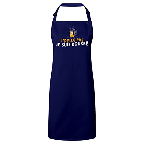 Tablier cuisine anti-taches J'peux pas je suis bourré pour cuisiner propre aux fêtes