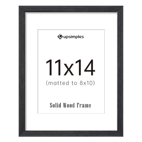 Image of upsimples 11x14 Picture Frame Solid Wooden, Nursery Decor, 1Pack Black
