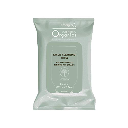 Emerginc Scientific Organics Biodegradable Facial Cleansing Wipes - Makeup Remover Wipes With Nourishing Aloe, Witch Hazel + Fruit Extracts (Pack Of 30) #TOP21