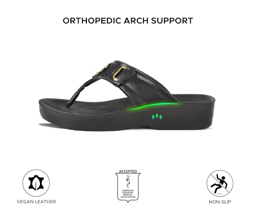 Image of AEROTHOTIC Arch Support Flip Flops for Women Comfortable Orthotic Stylish Sandal