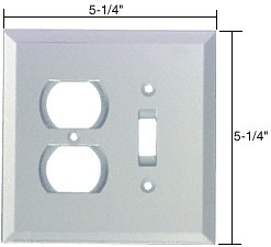 C.R. LAURENCE GMP7C CRL Clear Duplex and Toggle Combo Glass Mirror Plate
