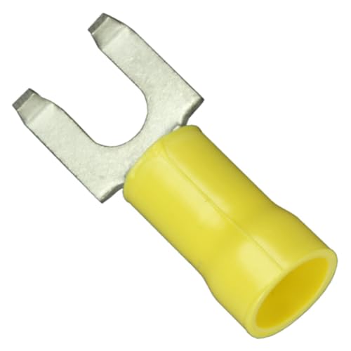Pack of 10 52856 Yellow 10 Stud Spade Terminal Connector Crimp 10-12 AWG :RoHS