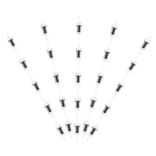 BELLIFFY 30個 水槽の逆止弁 プロストップバルブ 水族館チェックバルブ 水槽の付属品 エアポンプストップバルブ エアポンプチェックバルブ 水族館逆止弁 プラスチック Black