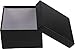 Cypress Lane Square Rigid Gift Boxes, a Nested Set of 4, 3.5x3.5x2 to 6x6x4 inches (Black)
