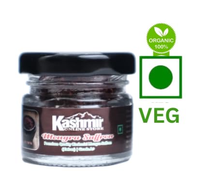 Image of Kashmir Online Store Original Saffron - Natural & Pure Finest Grade Kashmiri Kesar For Pregnant Women, Cooking, Face & Skin (1 Gram)