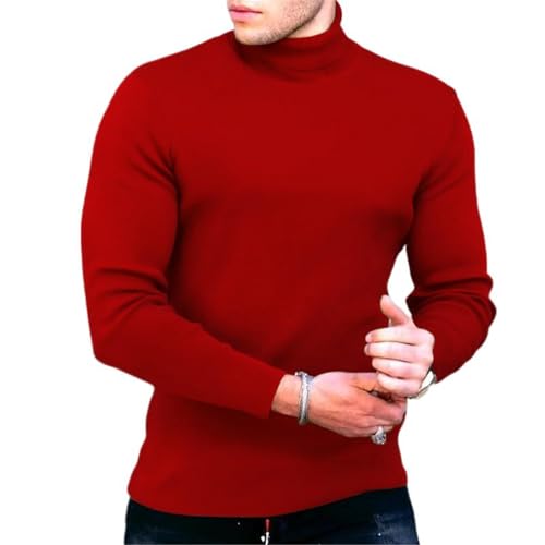 Men's Turtleneck Pullover Long-Sleeved Sweater Winter Warm top