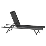 Siena Garden Liege Tropic, 194x60x98cm, Gestell: Aluminium, in anthrazit, Fläche: Ranotex-Gewebe in schwarz - 14