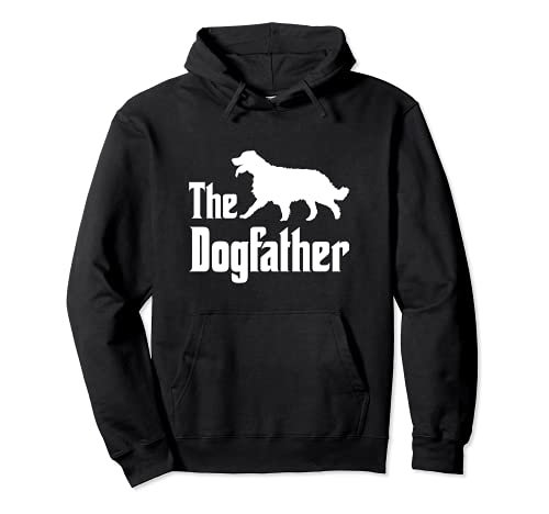 The Dogfather - dog gift, funny Irish Red and White Setter Pullover Hoodie, Black