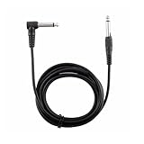 THE PERFECT PART Guitar Cable - Pack of 2 10ft Electric Guitar Amplifier Cable, Noise Free & Durable Right Angle to Straight Instrument Cables, Amp Cord for Guitar Bass Violin Piano Drum & Mixer