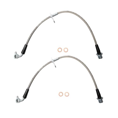 Image of TRQ Rear Performance Brake Hose Set Compatible with 2002-2004 Honda CR-V