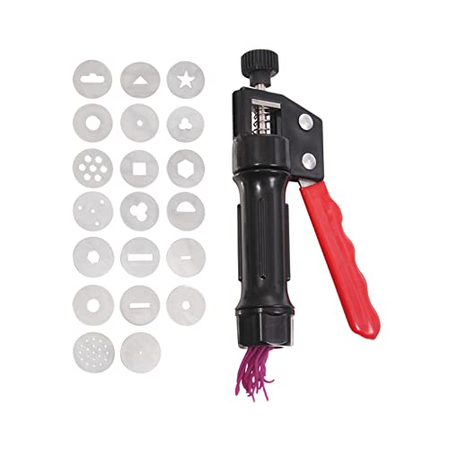 Image of Clay Extruder Baking Different Patterns Discs for DIY Polymer Clay Tools | 1 SetClay Extruder with 20 Pieces Tips