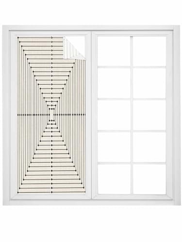 Película para ventana privacidad beige y negro 19.6x39.3 pulg miniatura 1