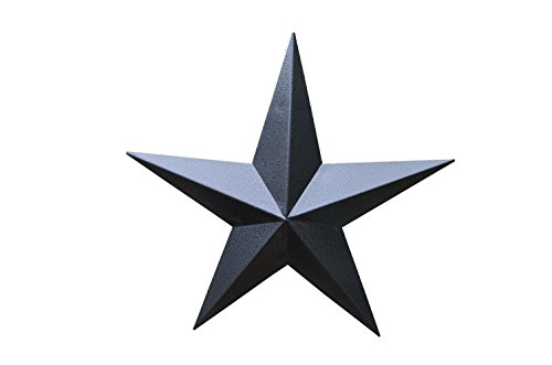 24 Inch Heavy Duty Metal Barn Star Painted Hammered Black