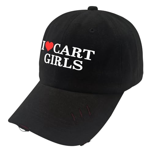 Funny I Love Cart Girls Retros Golf hat Hunting hat AllBlack Mens hat s for Son Sun Hat3