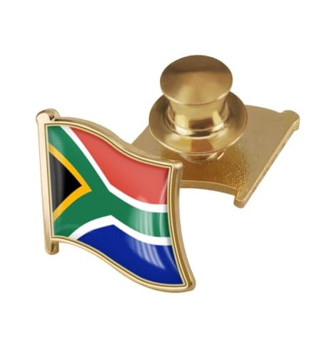 Image of vmcoatdu Country Flag Backs Locking Pin Keepers Locking Clasp Pin Badge International Travel Brooch Metal Alloy Souvenir Pin 0.75x0.7 Inch Small Pin