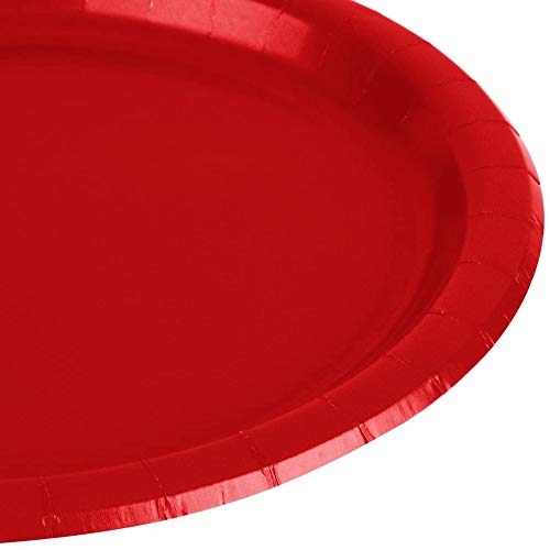 Apple Red Big Party Pack Round Paper Plates - 8 1/2", 50 Ct #TOP2