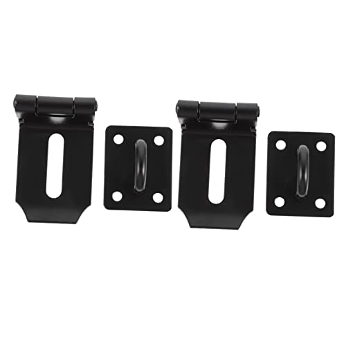 LIFKICH 2pcs Right Angle Padlock Clasp Stainless Steel Door Latch Lock for Cabinet Gate