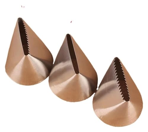 Juego de boquillas for manga pastelera extragrandes de acero inoxidable for crema, glaseado, fondant, repostería, decoración, herramienta for hornear, n.° 200, n.° 201 y n.° 202, 3 piezas(3pcs 201)