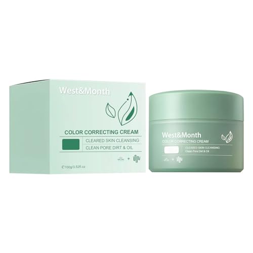 Color Correcting Treatment Cream, Anti Redness Green Concealer, Hydrating Color Correcting Cream, Pigment Correcting Cream, Apply After Moisturizer, Before Sunscreen and Makeup