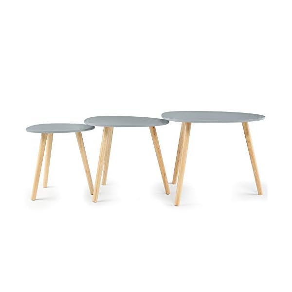 Charles Jacobs Nest of 3 Tables - Small Medium Large Solid Wood Coffee Tables - Image 5
