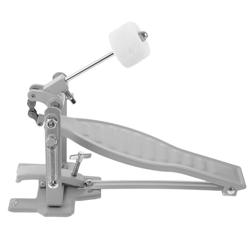 STOBAZA Pedal de Bombo para Batería Profesional Accesorio de Percusión Ajustable Pieza de Repuesto de Metal Plateado para Kit de Batería Adecuado para Mantenimiento y Uso en