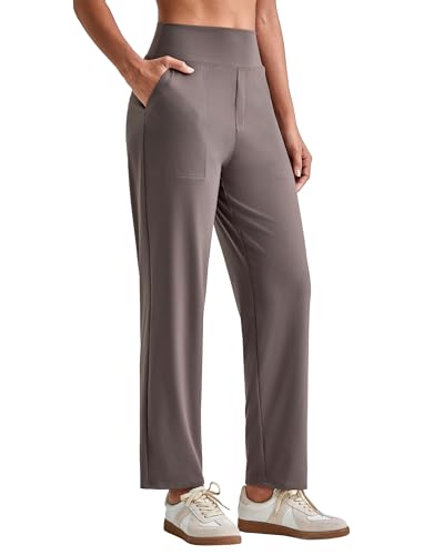 G4Free ShiftReady Womens Ankle Dress Yoga Pants with Pockets Stretchy Business Casual Slacks Work Trousers Travel Pant