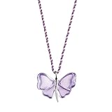 LALIQUE Mauve Butterfly Pendant
