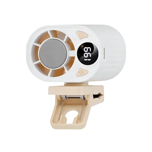 Genérico Mini Ventilador Recargable, Manos Libres, 8,3x6,9x6,6 Cm, Ventilador De Cintura Portátil Para Camisetas, Aire Acondicionado Móvil Pequeño, Refrigeración Potente, Para Interiores Y Exteriores