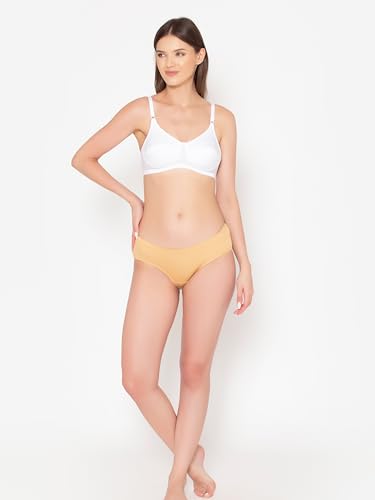 Image of Groversons Paris Beauty Women's Non-Padded Wire-Free Full Coverage Cotton Bra | Adjustable Straps | Hook & Eye Closure | Soft Everyday Bra