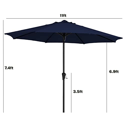 Meway HJ1-A0120201127 11Ft Patio Umbrella Large Outdoor Table Umbrella thumb #7