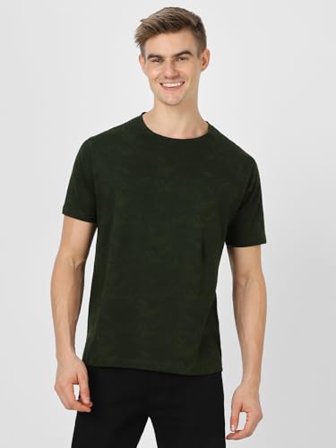 Image of Urbano Fashion Men's Printed Half Sleeve Slim Fit Cotton T-Shirt