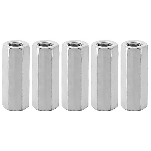 5 pièces M12 vis zinc allongé écrou hexagonal vis fil bielle capuchon de connexion écrou de joint (M12 * 50 côté opposé 15)