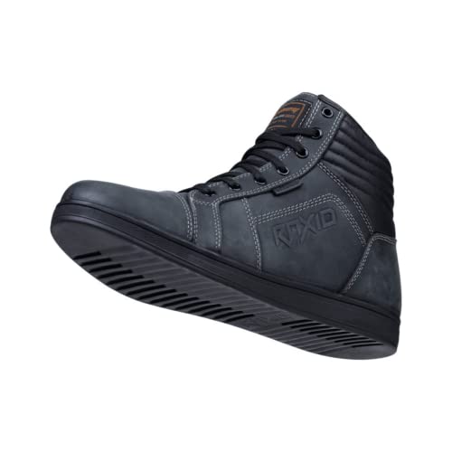 RAXID MOTORCYCLE MOTORBIKE URBAN SNEAKERS SHOES WATERPROOF CASUAL TRAINERS MENS BOOTS SYDNEY GENUINE LEATHER CE UKCA APPROVED (BLACK, uk_footwear_size_system, adult, men, numeric, medium, numeric_12)