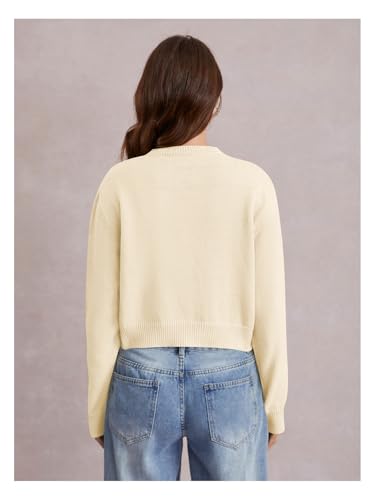 Image of SOLY HUX Women's Button Down Cropped Lightweight Cardigan Sweater Cute Fall Fashion 2026