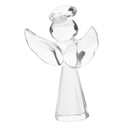 JECOMPRIS Statuetta Angelo Cristallo Decorazione Angelo Trasparente Per Studio Soggiorno Camera Da Letto Artigianato Figura