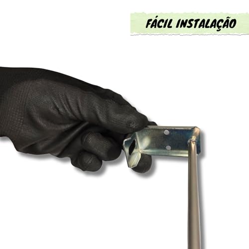 Kit 12 Suporte Cantoneira Aérea L Reforçada + Parafusos Resistente De Fixação Moveis Com Capa Branca