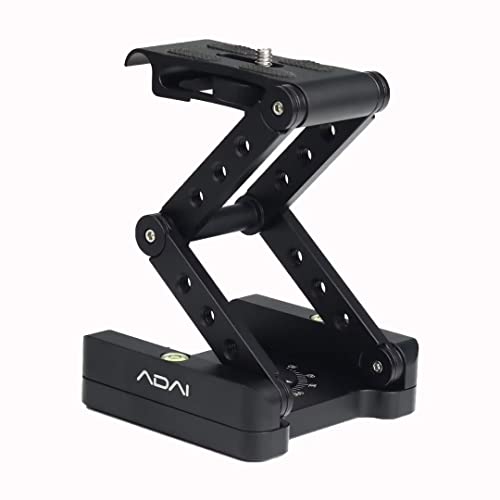 Adai Folding Z Flex Tilt Head Camera Tripod Mount 360°Rotating With Calibration Scales And 1/4” Screw Thread Standard Quick Release Plate Compatible With Dslr Camera Canon Sony Pentax #TOP6