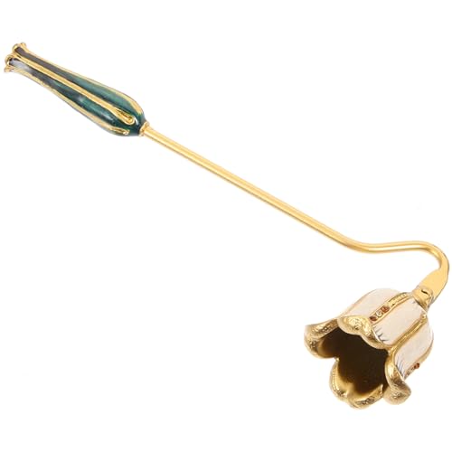 SOLUSTRE Antique Metal Candle Snuffer Tool with Long Wick Extinguisher for Scented Tea Light and Aroma Candles Decor Accessory for Christmas