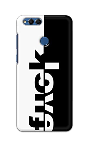Image of PRINTFIDAA One Words Fukc Love Creative Art Innovative Wonderfull Printed Designer Hard Case for Honor 7X, Huawei Mate SE, BND-L21, BND-L22, BND-L24, BND-L34, BND-AL10 Back Cover -(e) RPM1003