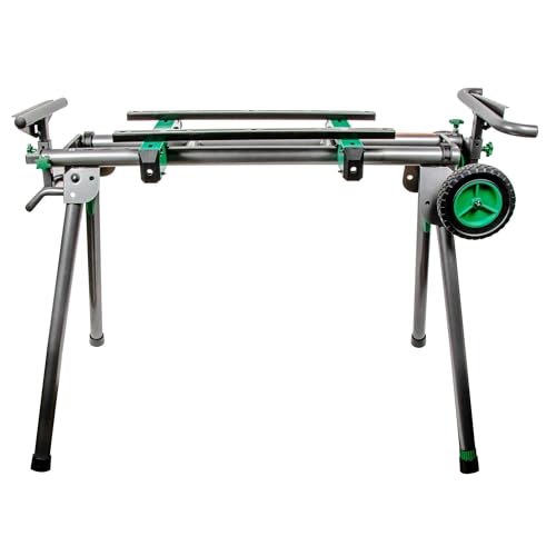 Metabo HPT Universal Portable Miter Saw Stand, 400 Lbs Capacity, All Terrain Wheels, Leveling Foot, Fits 12 Inch Saws, 5-Year Warranty, 115769M